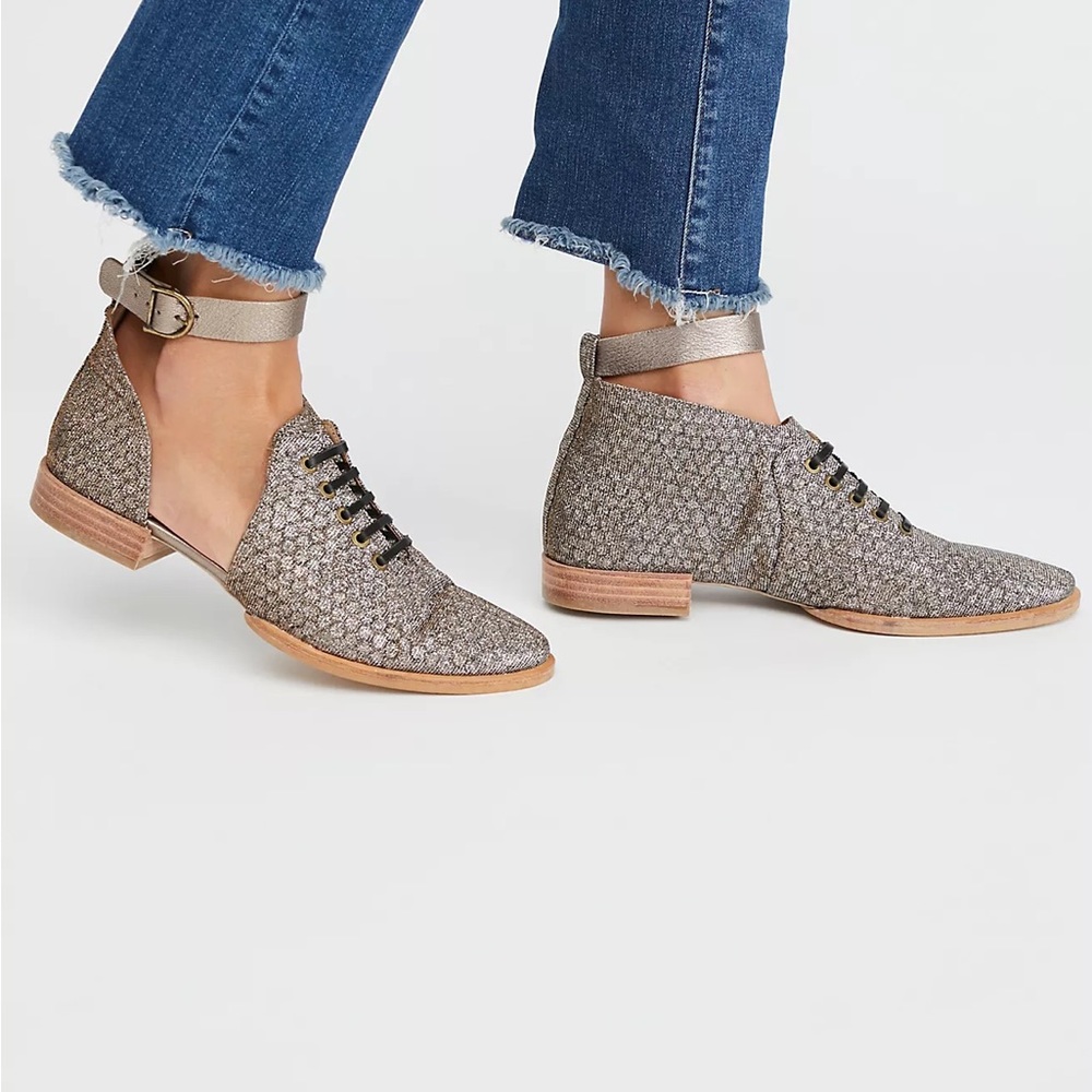 Free PEOPLE LUCCA OXFORD in METALLIC - Picture 3 of 14
